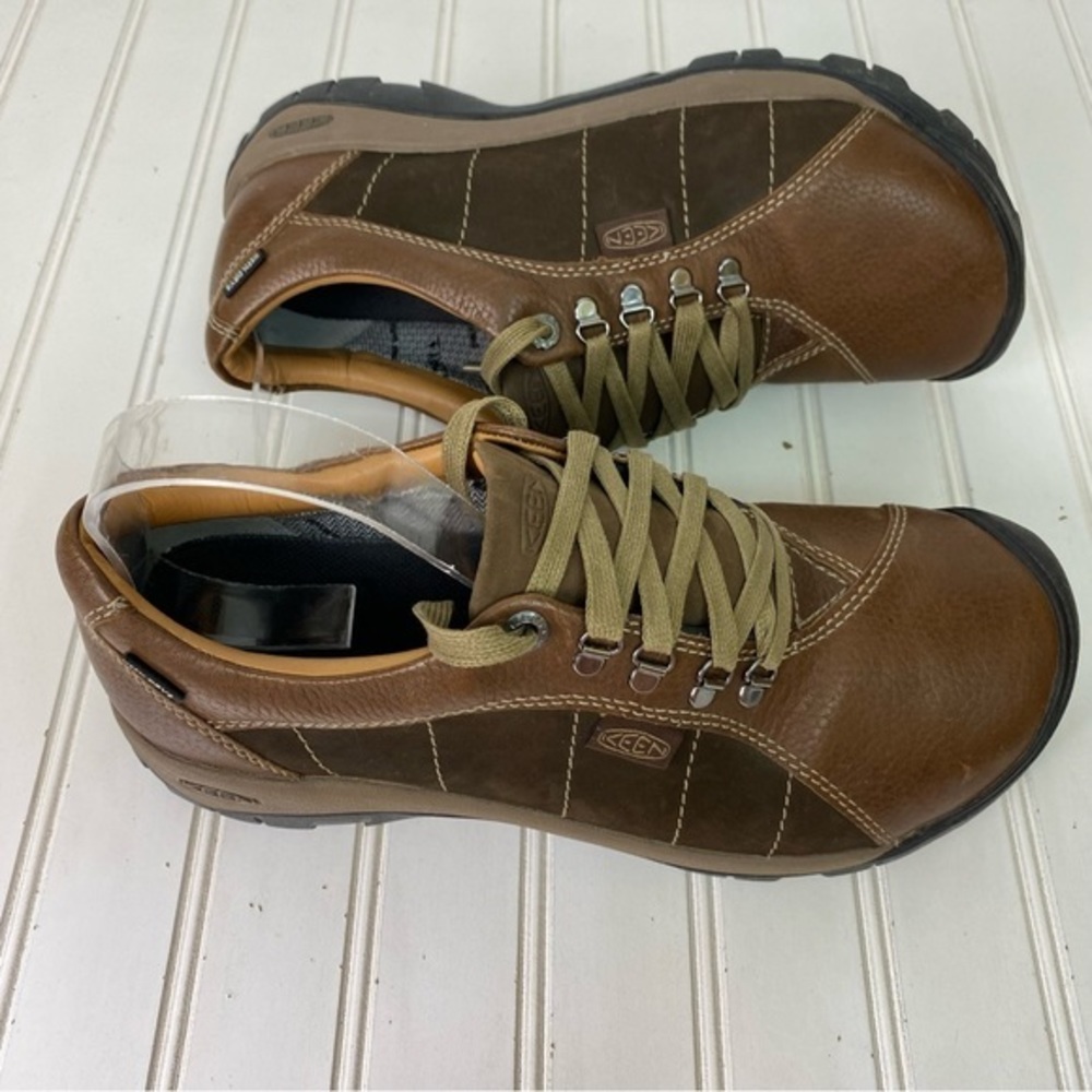 Keen  Brown Leather Low-Top Hiking Shoes